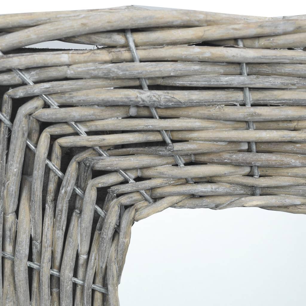 Mirror 19.7"x19.7" Wicker at Set Shop and Smile