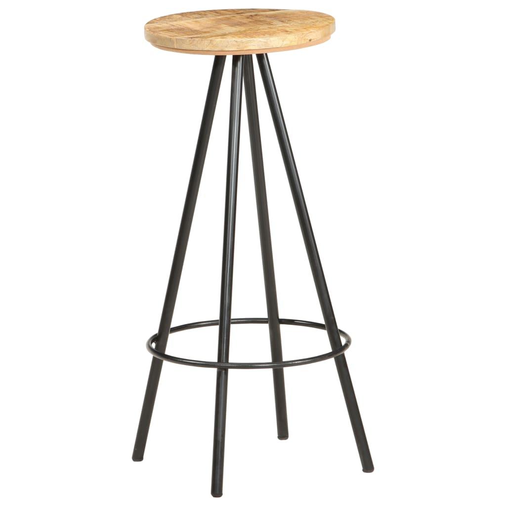 Bar Stools 2 pcs Rough Mango Wood at Set Shop and Smile