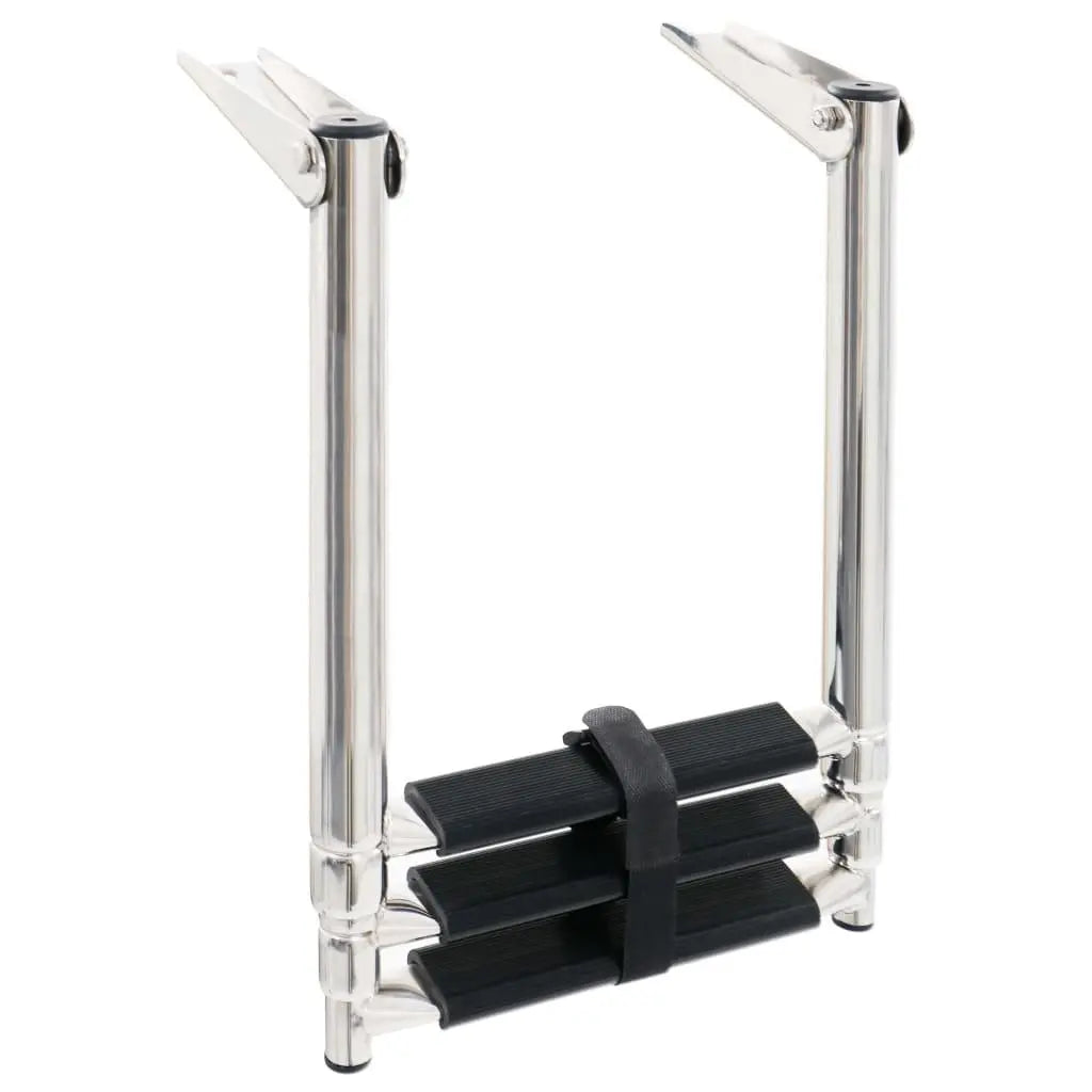 Folding Boarding Ladder 3-step Stainless Steel at Set Shop and Smile
