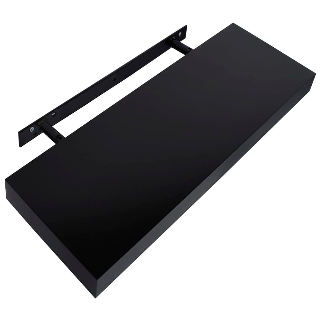 Floating Wall Shelves 2 pcs Black 15.7"x7.9"x1.5" at Set Shop and Smile