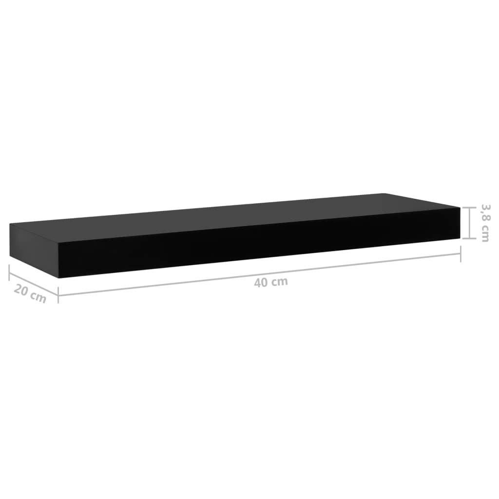 Floating Wall Shelves 2 pcs Black 15.7"x7.9"x1.5" at Set Shop and Smile