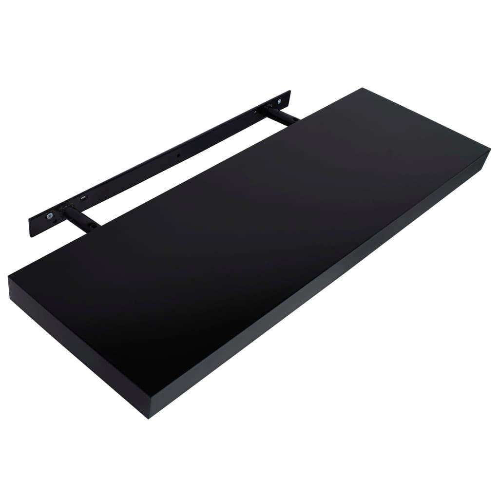 Floating Wall Shelves 2 pcs Black 39.4"x7.9"x1.5" at Set Shop and Smile
