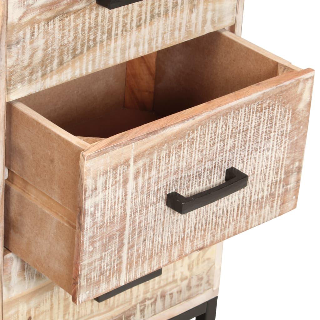 Sideboard White 28.7"x11.8"x29.5" Solid Acacia Wood at Set Shop and Smile