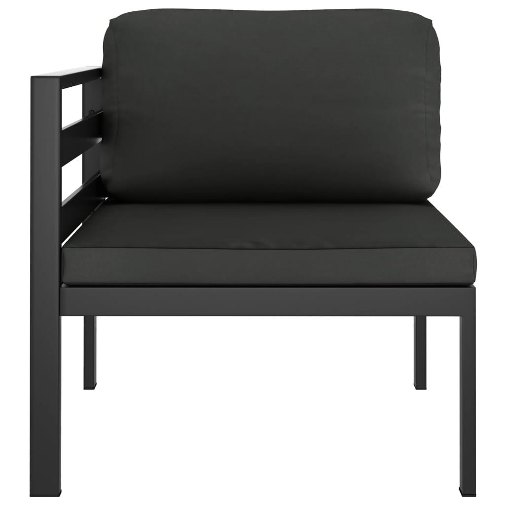 Sectional Corner Sofa 1 pc with Cushions Aluminum Anthracite at Set Shop and Smile