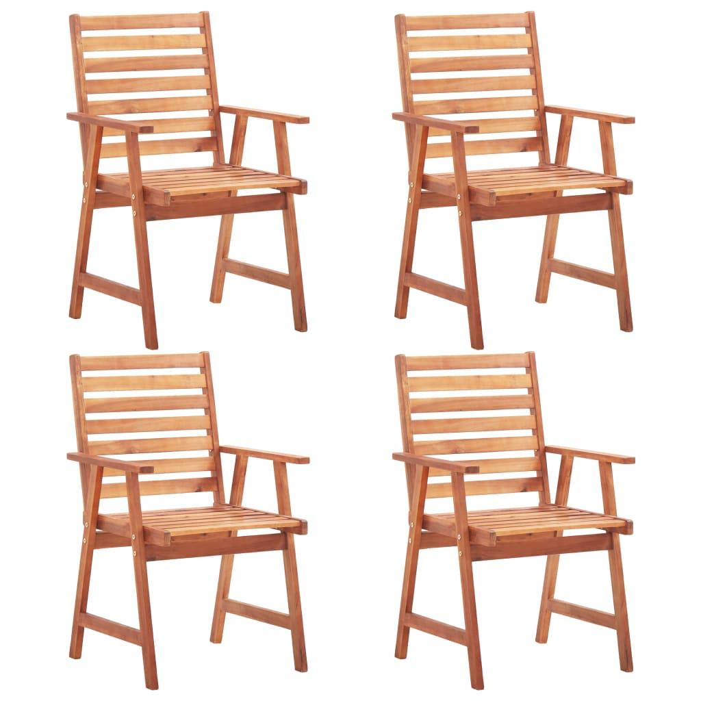 Patio Dining Chairs 4 pcs Solid Acacia Wood at Set Shop and Smile