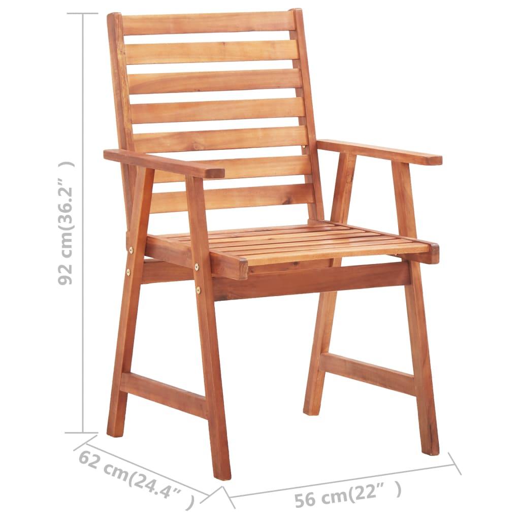 Patio Dining Chairs 6 pcs Solid Acacia Wood at Set Shop and Smile