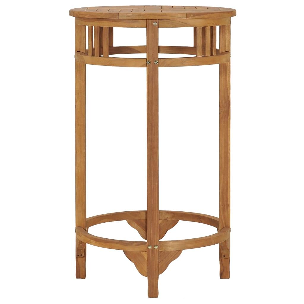 Bar Table Ø 23.6" Solid Wood Teak at Set Shop and Smile