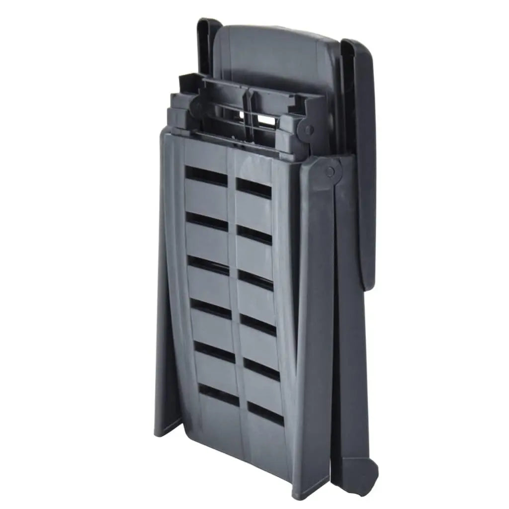 Folding Sun Lounger Plastic Anthracite at Set Shop and Smile