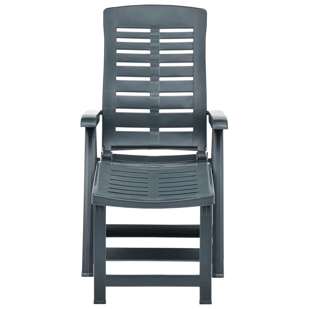 Folding Sun Lounger Plastic Green at Set Shop and Smile