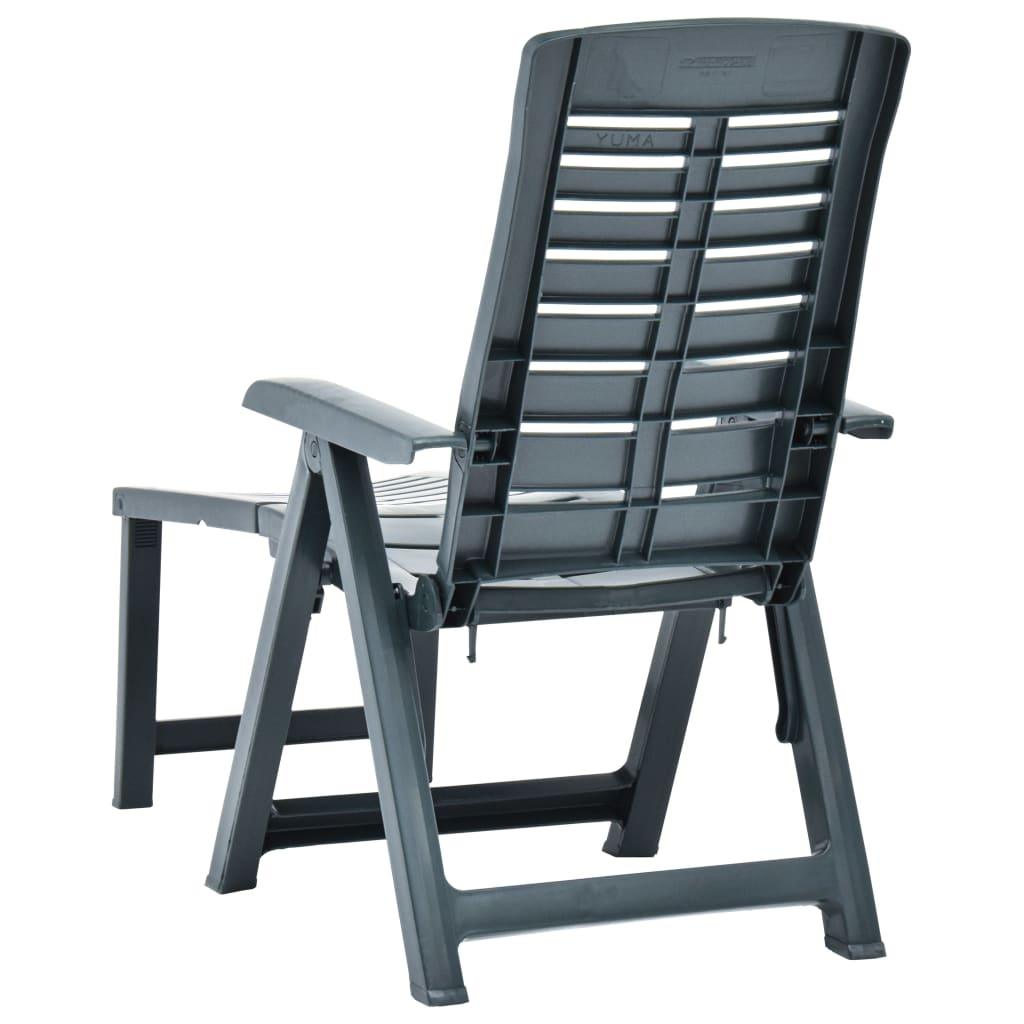 Folding Sun Lounger Plastic Green at Set Shop and Smile