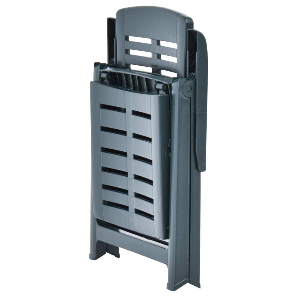 Folding Sun Lounger Plastic Green at Set Shop and Smile