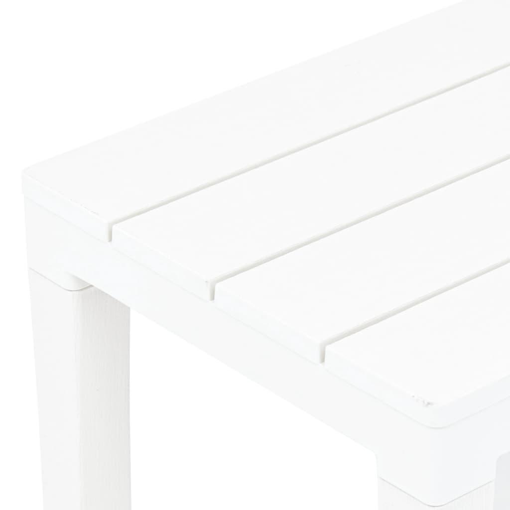 Patio Benches 2 pcs White Plastic at Set Shop and Smile