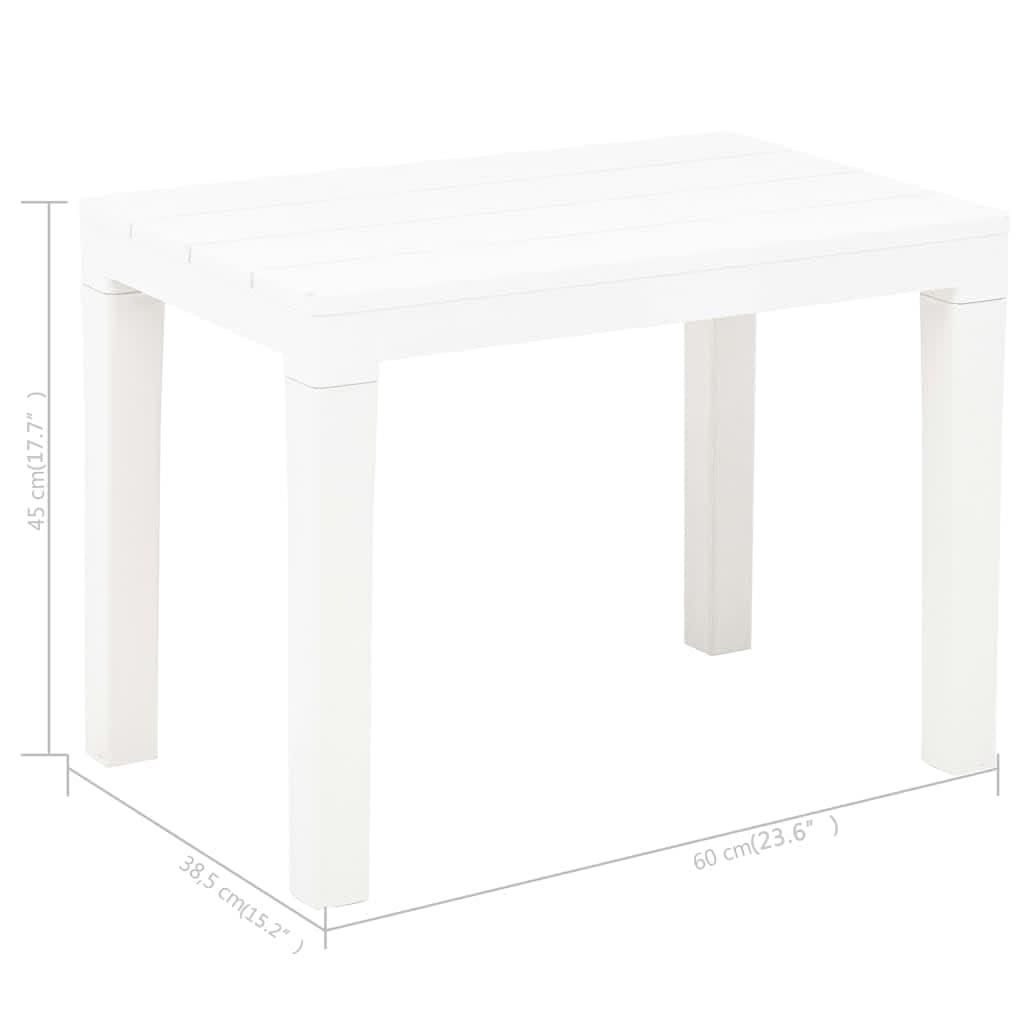 Patio Benches 2 pcs White Plastic at Set Shop and Smile