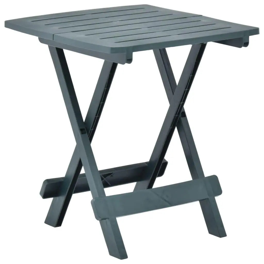 Folding Patio Table Green 17.7"x16.9"x19.7" Plastic at Set Shop and Smile
