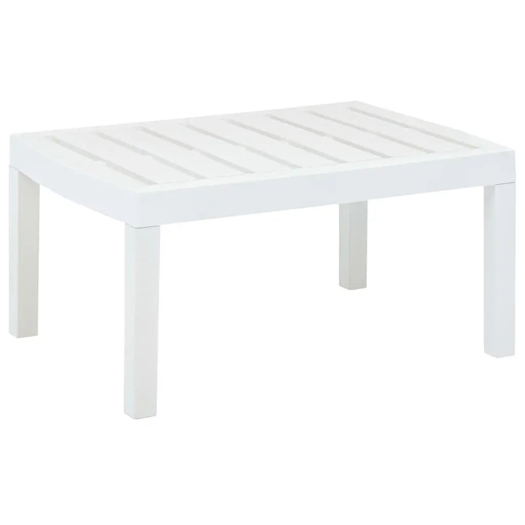 Patio Table White 30.7"x21.7"x15" Plastic at Set Shop and Smile