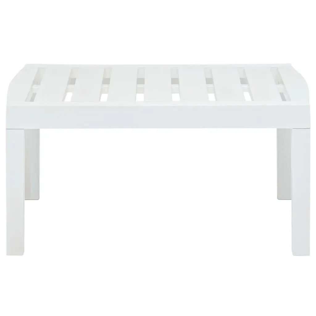 Patio Table White 30.7"x21.7"x15" Plastic at Set Shop and Smile