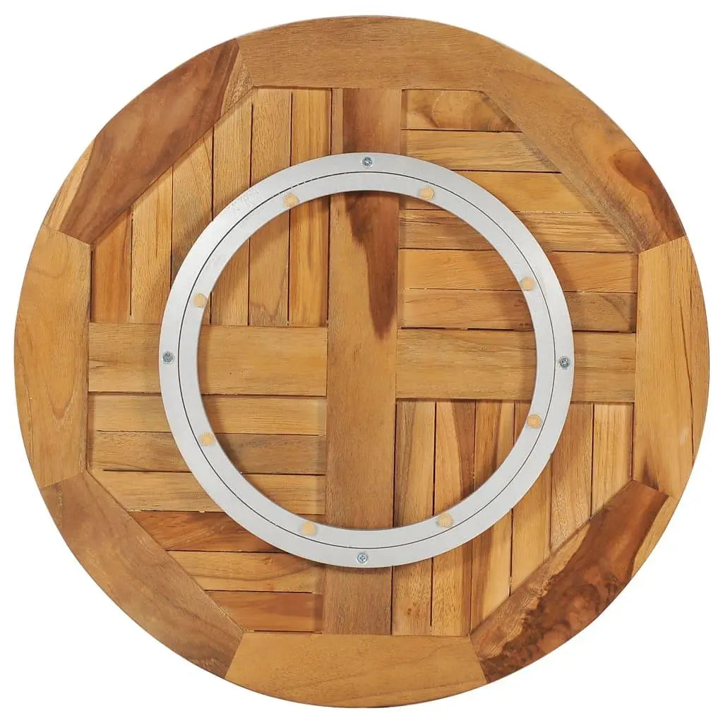 Rotating Table Disk Solid Teak Wood at Set Shop and Smile