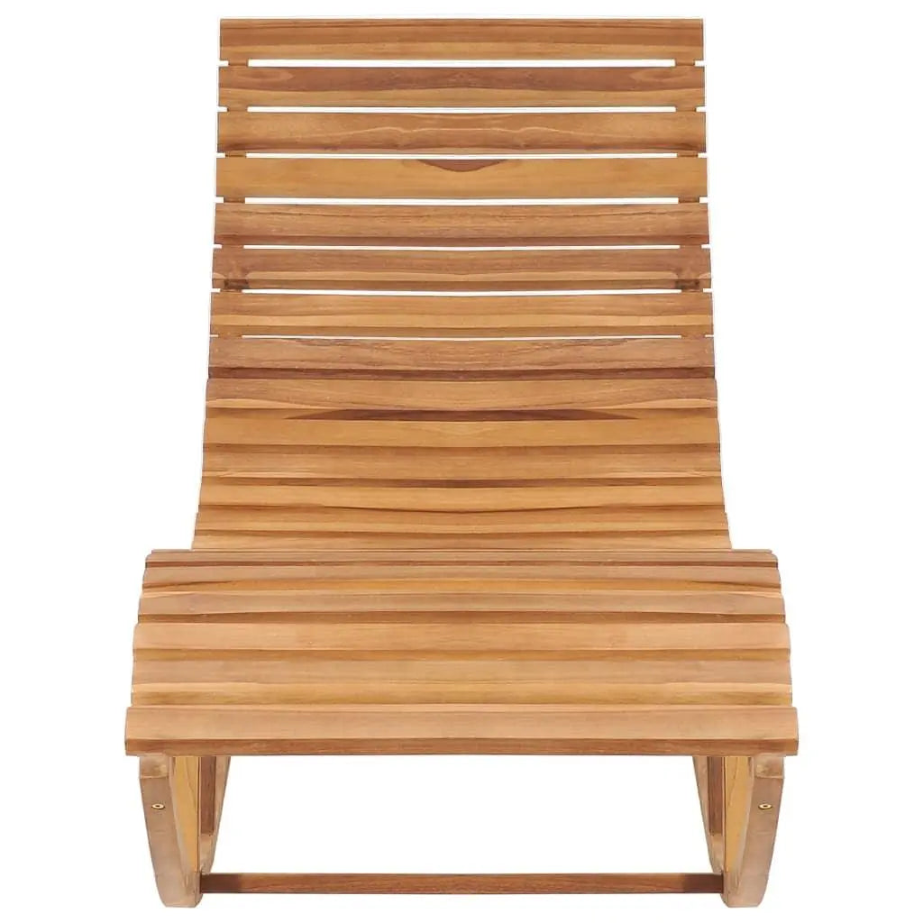 Rocking Sunlounger Solid Teak Wood at Set Shop and Smile