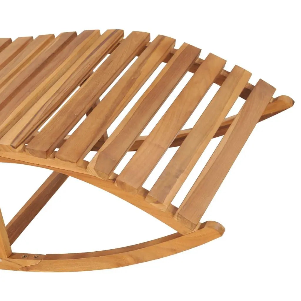 Rocking Sunlounger Solid Teak Wood at Set Shop and Smile