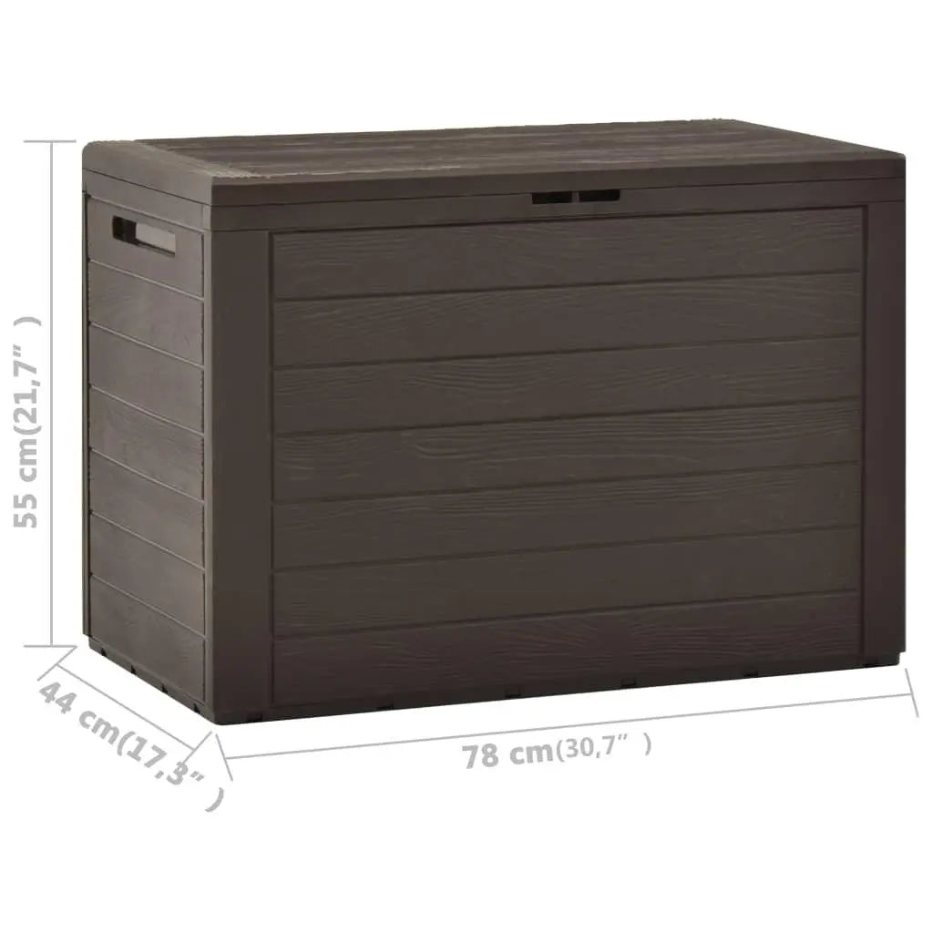 Patio Storage Box Brown 30.7"x17.3"x21.7" at Set Shop and Smile