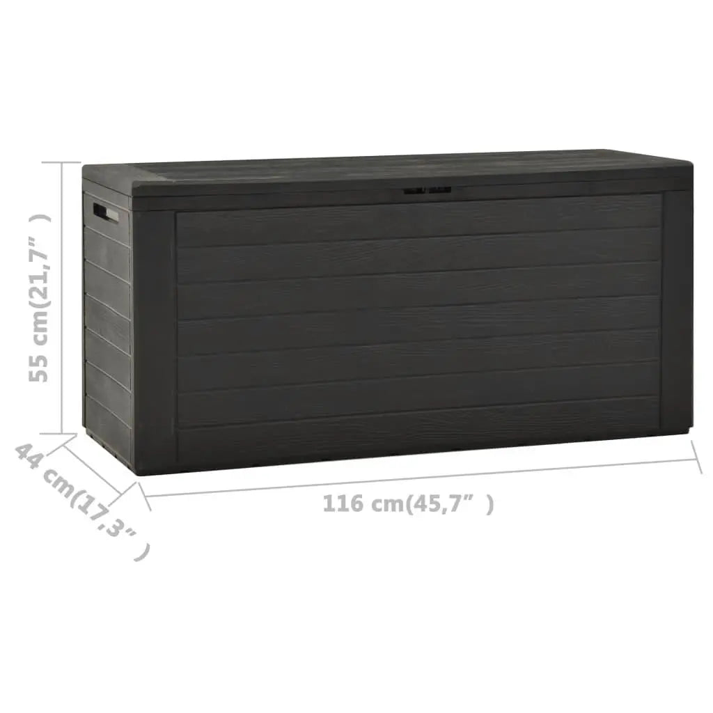 Patio Storage Box Anthracite 45.7"x17.3"x21.7" at Set Shop and Smile
