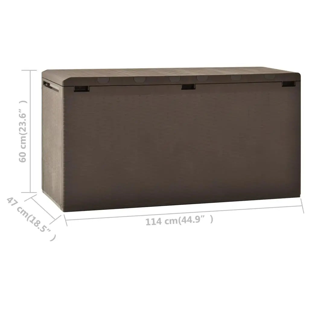 Patio Storage Box Brown 44.9"x18.5"x23.6" at Set Shop and Smile