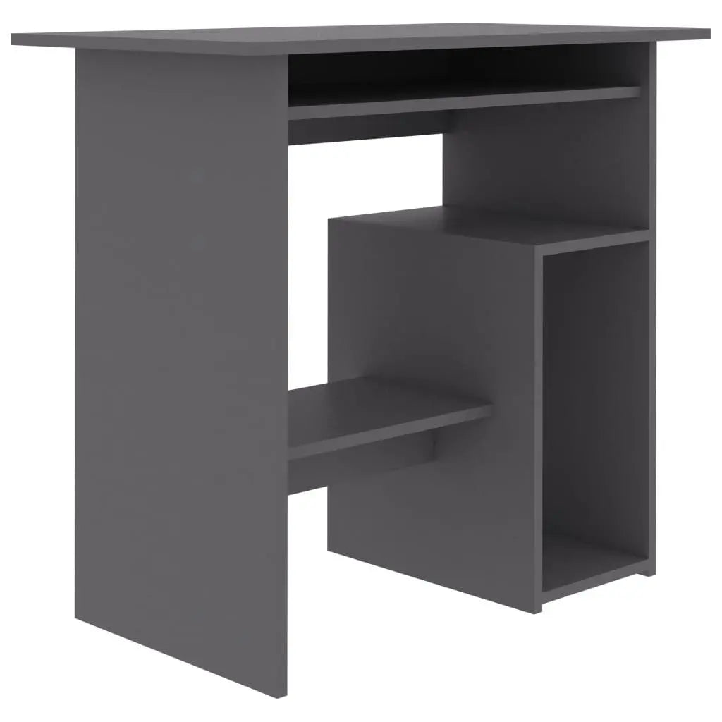 Desk Gray 31.5"x17.7"x29.1" Engineered Wood at Set Shop and Smile