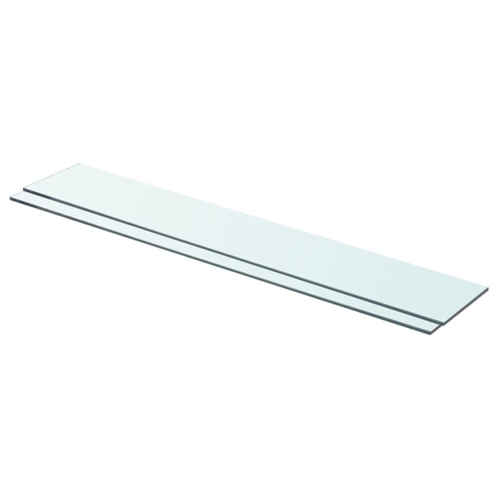 Shelves 2 pcs Panel Glass Clear 31.5"x4.7" at Set Shop and Smile