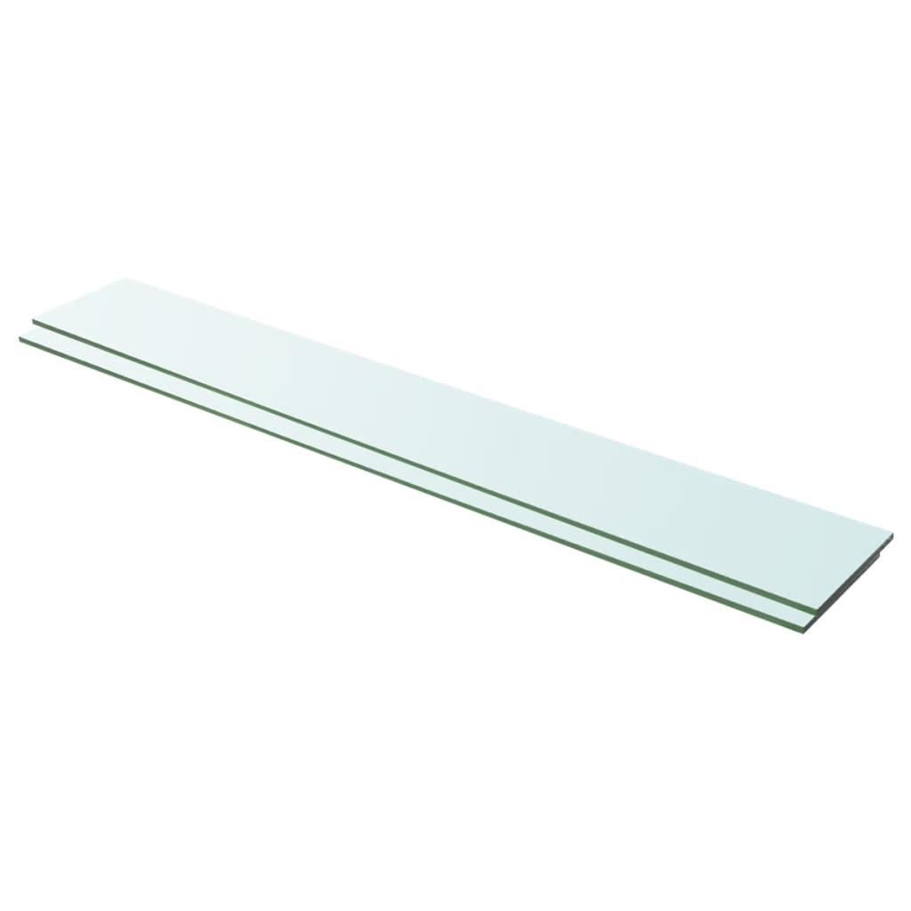 Shelves 2 pcs Panel Glass Clear 39.4"x5.9" at Set Shop and Smile