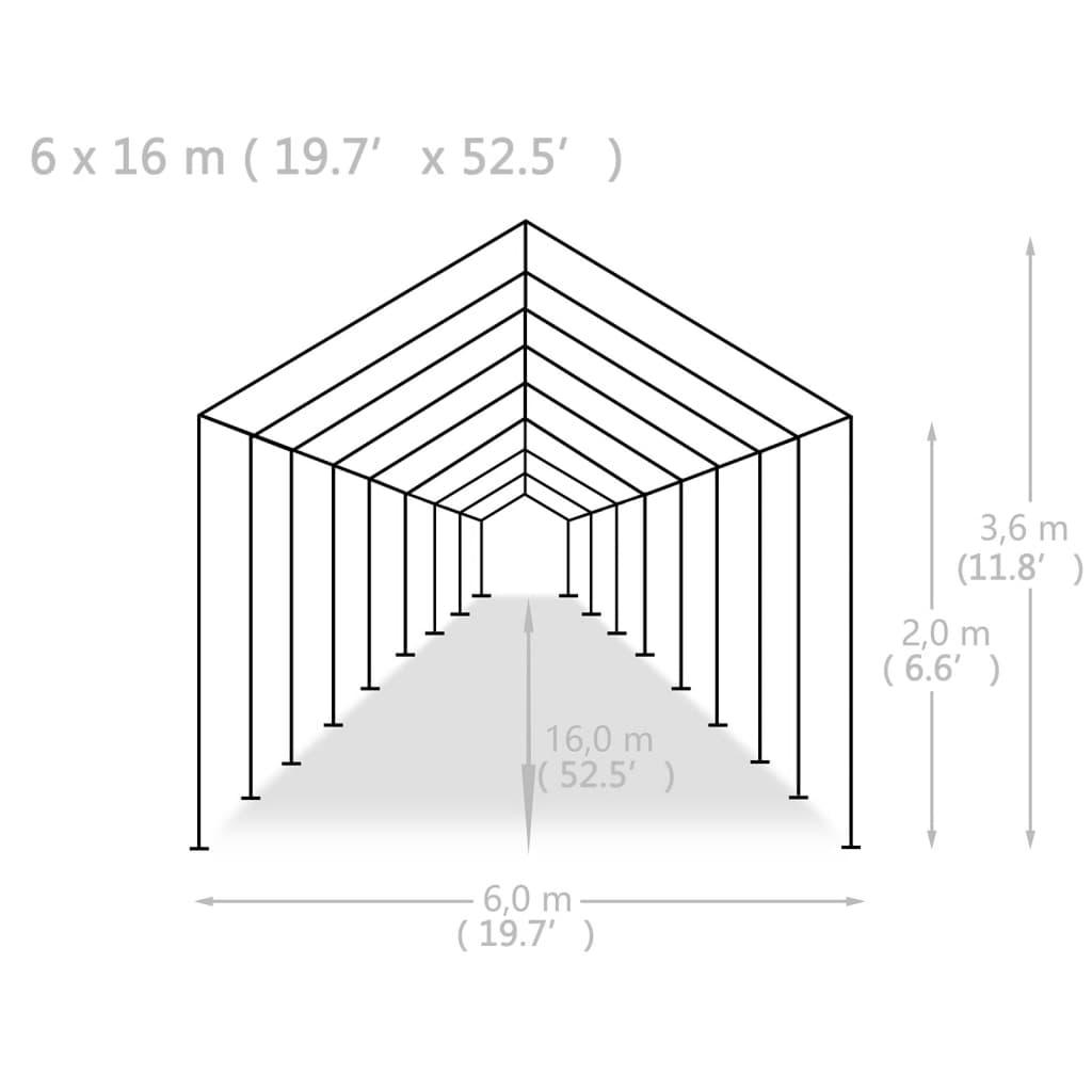 Party Tent PE 19.7'x52.5' White at Set Shop and Smile