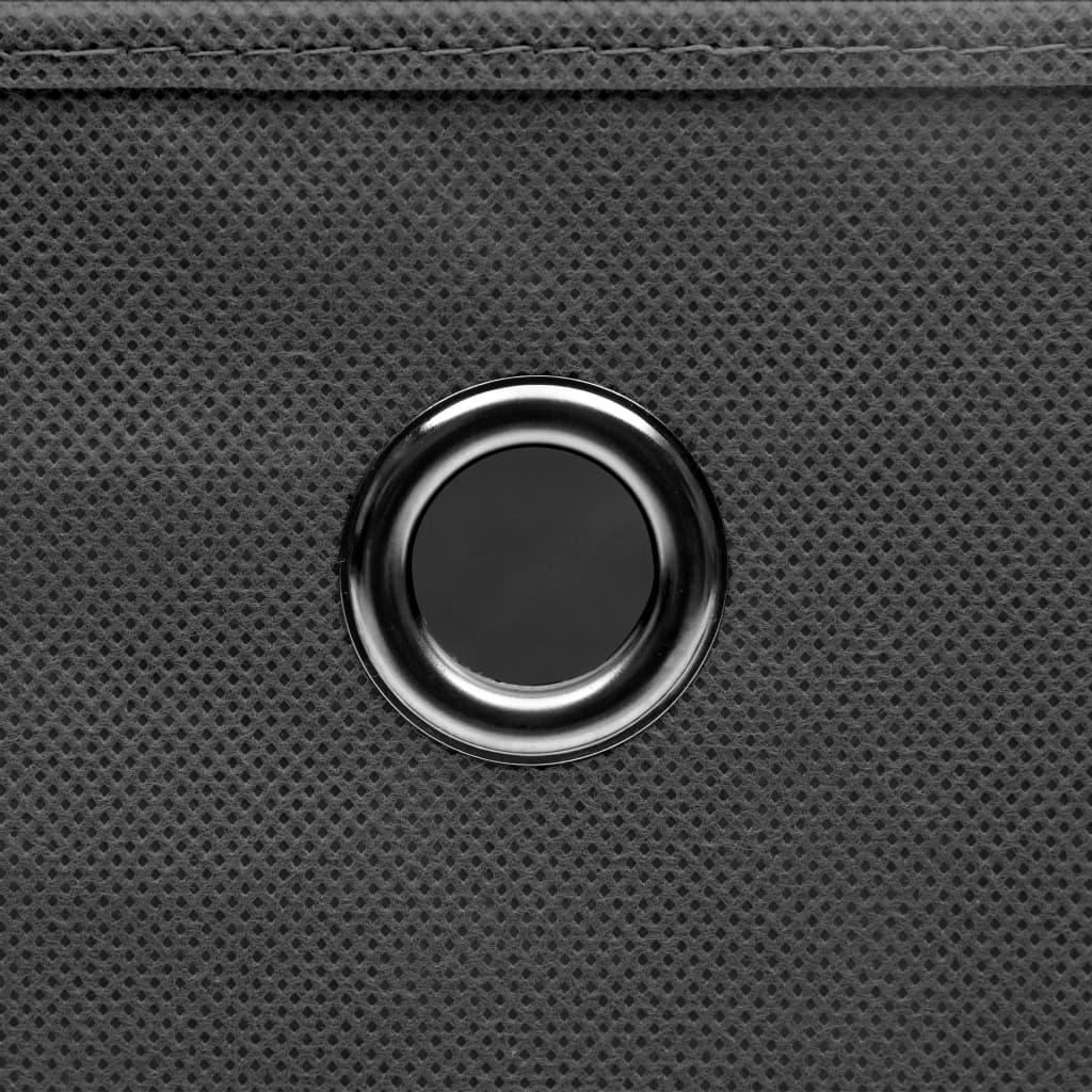 Storage Boxes with Lids 4 pcs Gray 12.6"x12.6"x12.6" Fabric at Set Shop and Smile