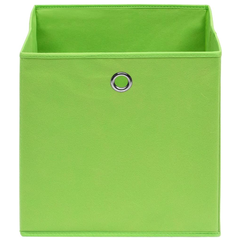 Storage Boxes 4 pcs Green 12.6"x12.6"x12.6" Fabric at Set Shop and Smile