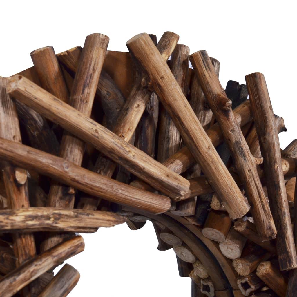 Wall Mirror 15.7" Teak Round at Set Shop and Smile