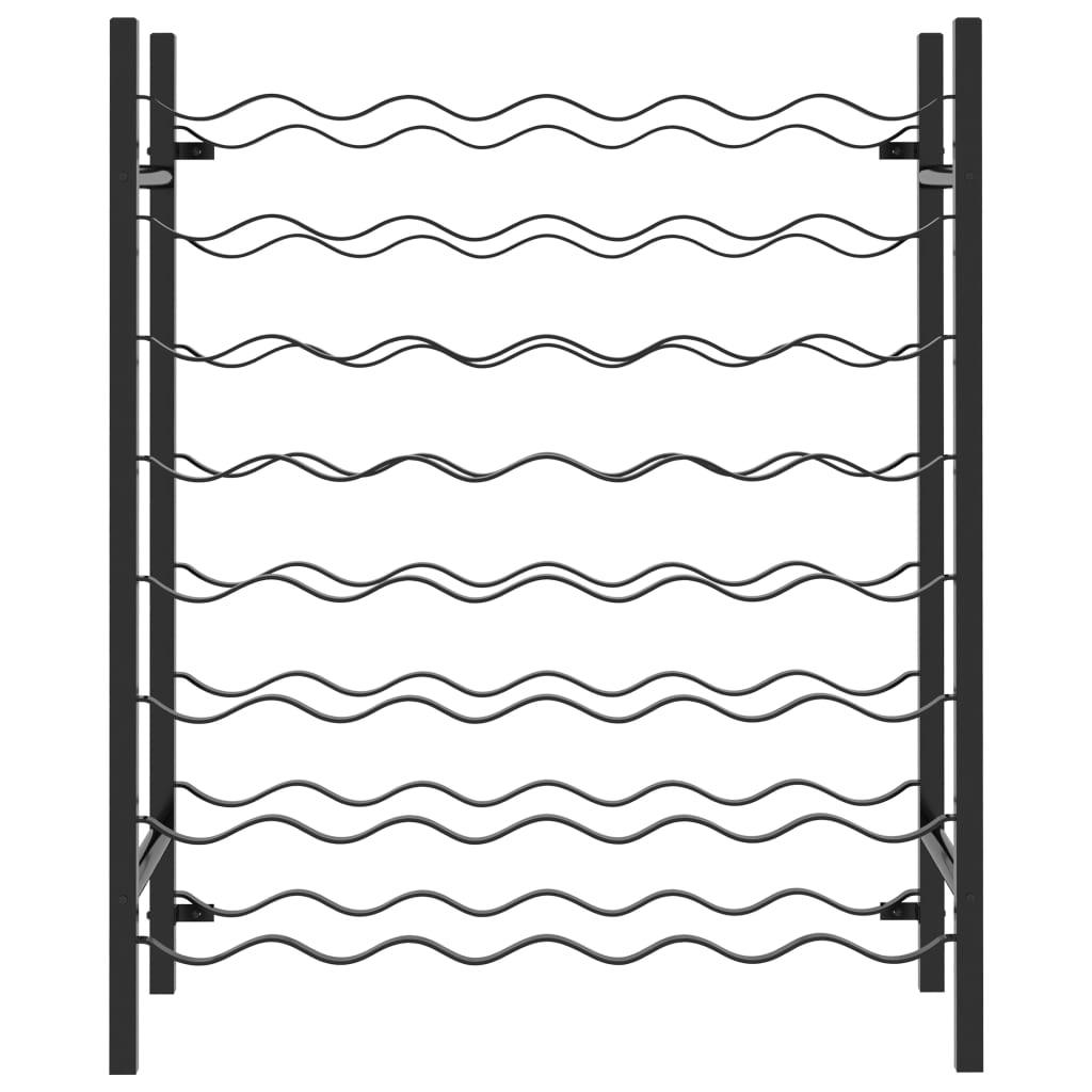 Wine Rack for 48 Bottles Black Metal at Set Shop and Smile