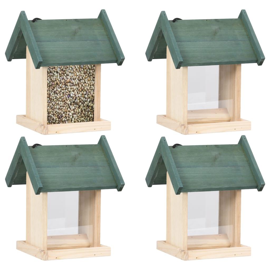 Bird Feeders 4 pcs Firwood at Set Shop and Smile