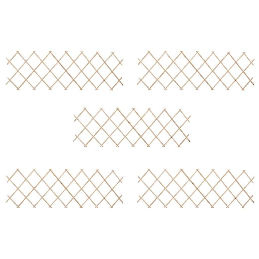 Trellis Fences 5 pcs Firwood 70.9"x23.6" at Set Shop and Smile