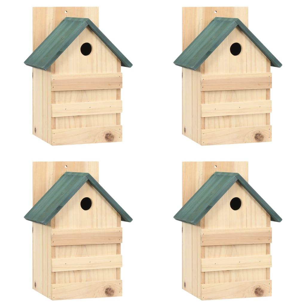 Bird Houses 4 pcs 9.1"x7.5"x13" Firwood at Set Shop and Smile