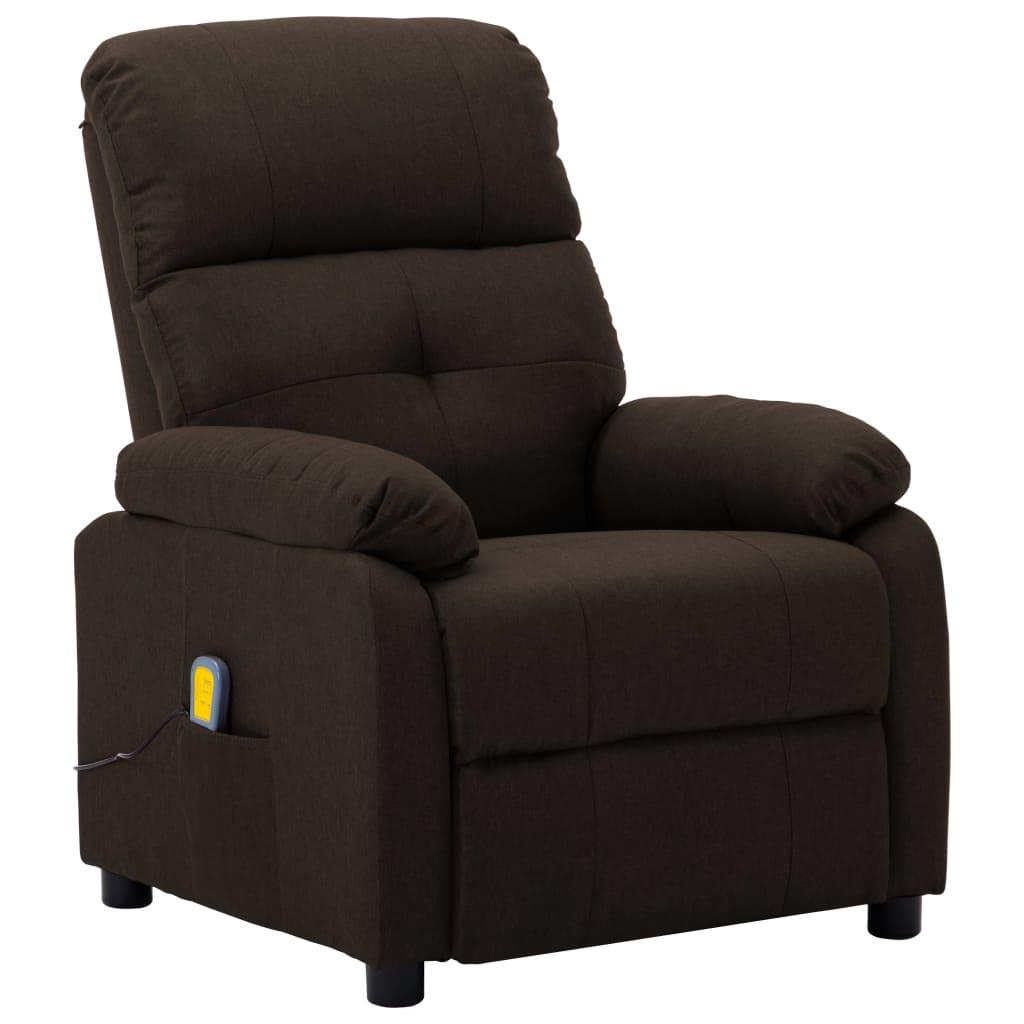 Massage Recliner Dark Brown Fabric at Set Shop and Smile