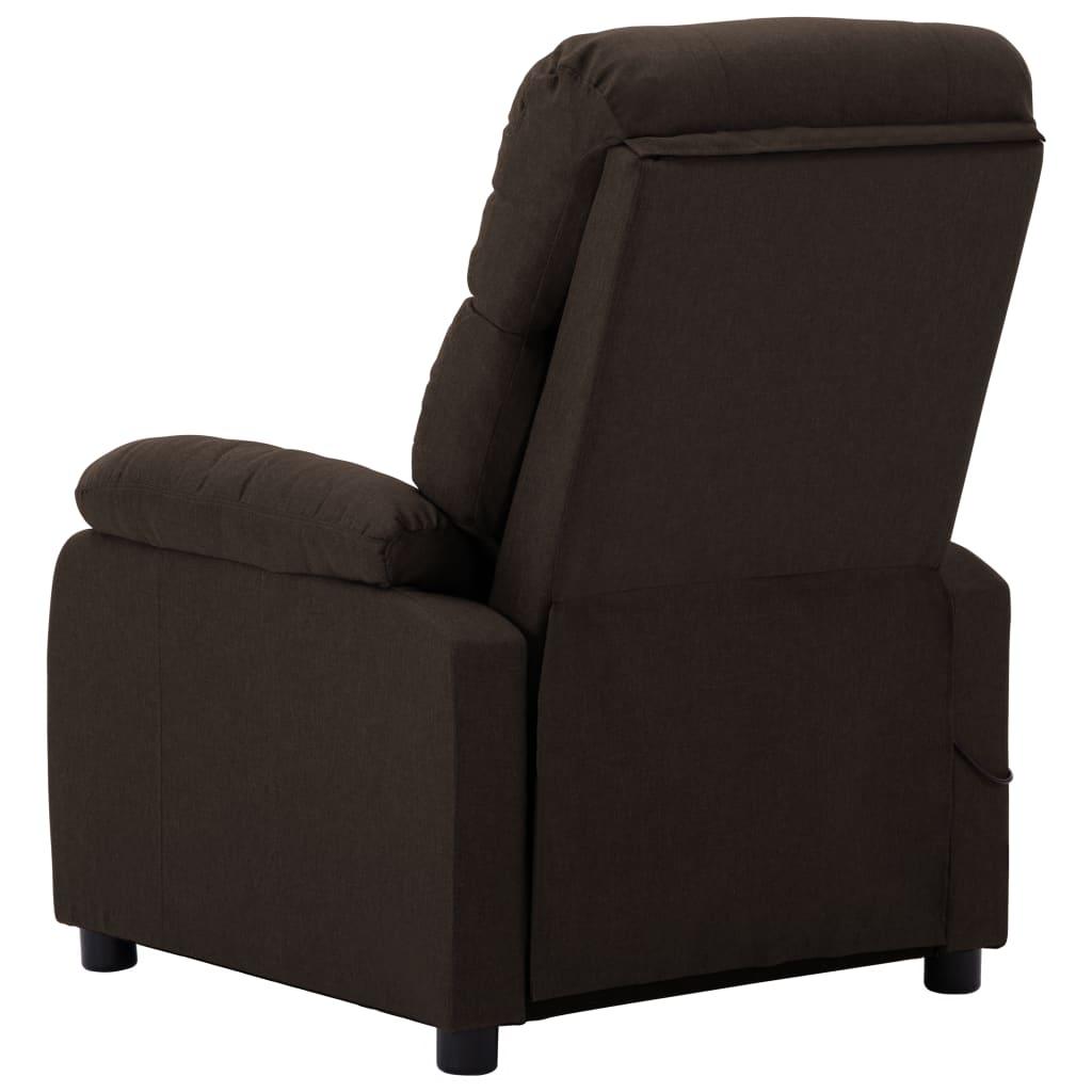 Massage Recliner Dark Brown Fabric at Set Shop and Smile