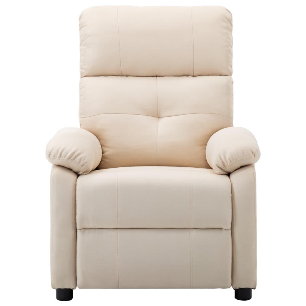 Massage Recliner Cream Fabric at Set Shop and Smile