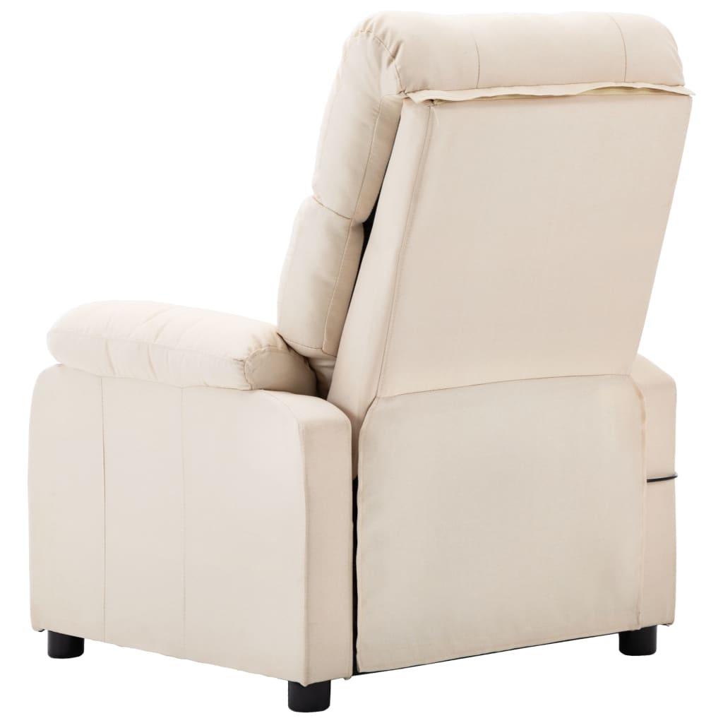Massage Recliner Cream Fabric at Set Shop and Smile