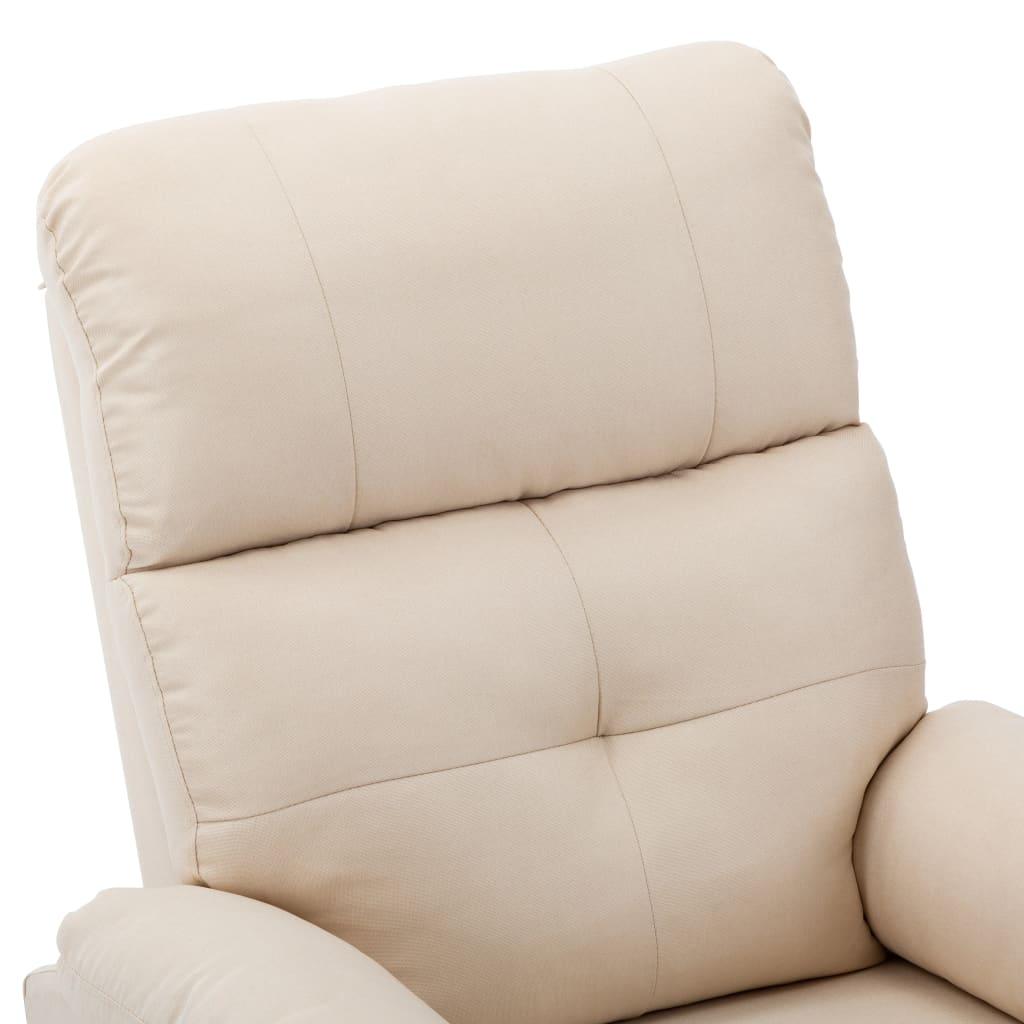 Massage Recliner Cream Fabric at Set Shop and Smile