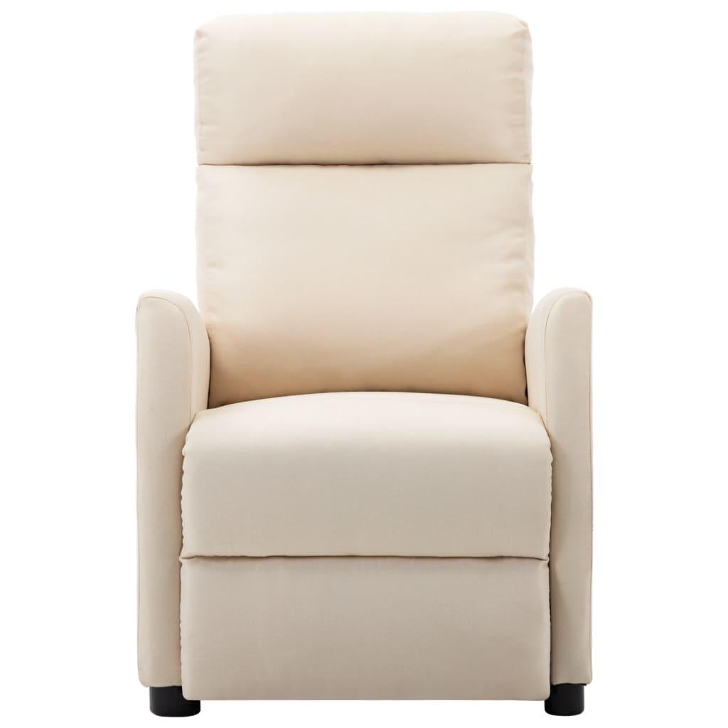 Massage Recliner Cream Fabric at Set Shop and Smile