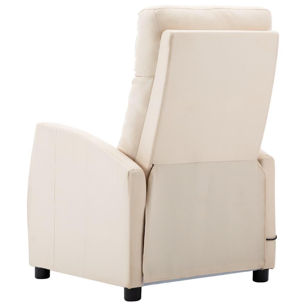 Massage Recliner Cream Fabric at Set Shop and Smile