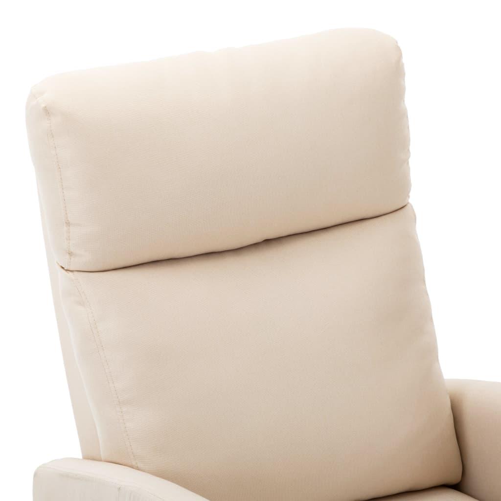 Massage Recliner Cream Fabric at Set Shop and Smile