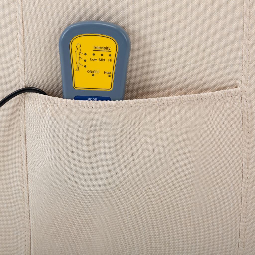 Massage Recliner Cream Fabric at Set Shop and Smile