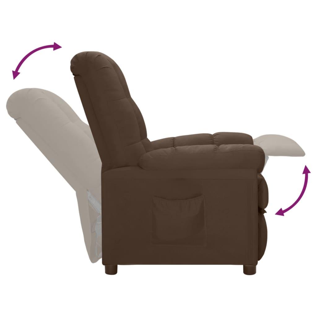 Recliner Brown Fabric at Set Shop and Smile