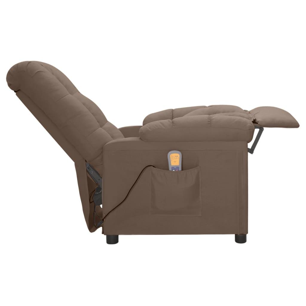 Massage Recliner Taupe Fabric at Set Shop and Smile