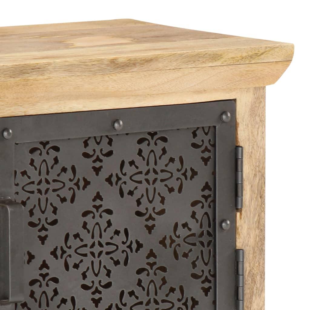 TV Cabinet with Steel Doors 47.2"x11.8"x15.7" Solid Mango Wood at Set Shop and Smile