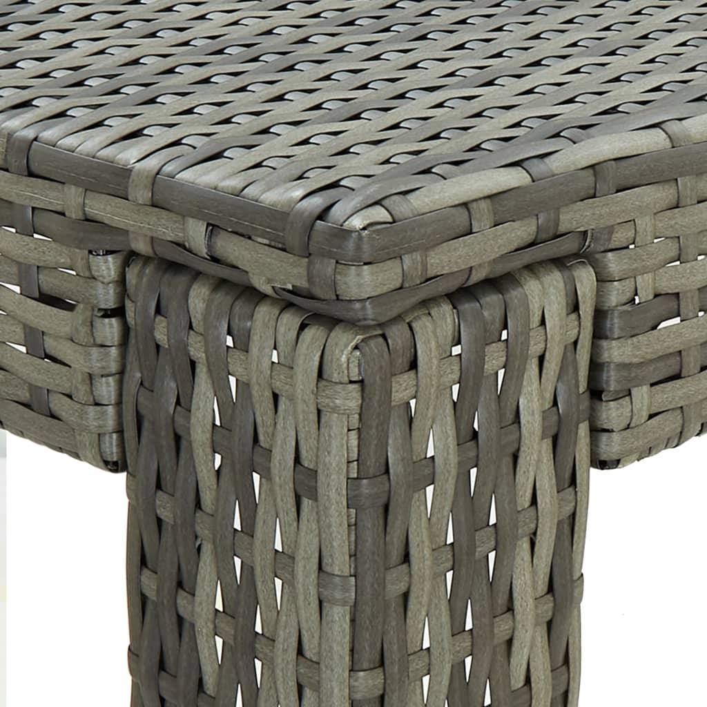 Patio Bar Table Gray 39.4"x23.8"x43.5" Poly Rattan at Set Shop and Smile